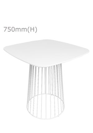 birdcage table & squarish top white