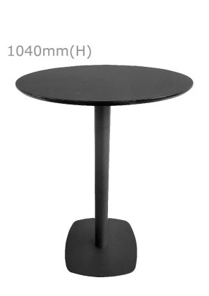 fin bar table & round top black