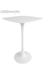 Tulip Bar Table & Squarish Top - White