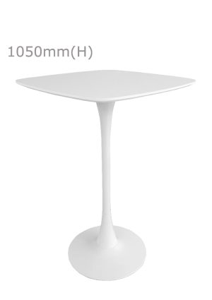 tulip bar table & squarish top white