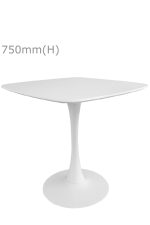 Tulip Table & Squarish Top - White