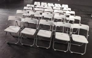 CH35 - W BOXSTER SEMINAR FOLDING CHAIR WHITE