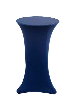 miura bar table with navy blue spandex