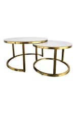 Royale Coffee Table Set - Marble White (CT25 - GW)