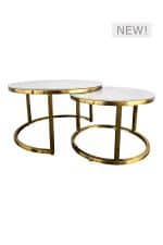 Royale Coffee Table Set - Marble White