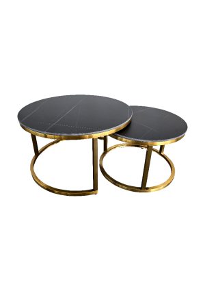 royale coffee table set sintered black