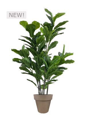 faux green fig 140cm in brown planter fl86 figbr