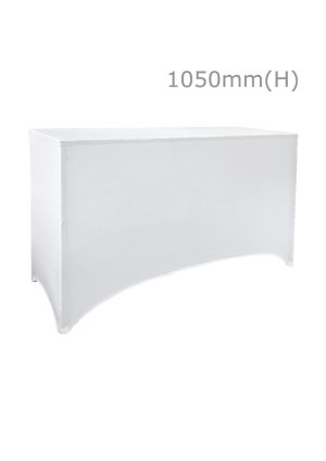 barcelona long bar table white spandex bt3 blws