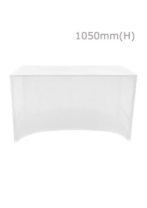 barcelona long bar table white spandex bt3 blws