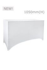 BARCELONA LONG BAR TABLE WHITE SPANDEX (BT3 - BLWS)