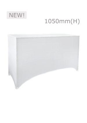 barcelona long bar table white spandex bt3 blws