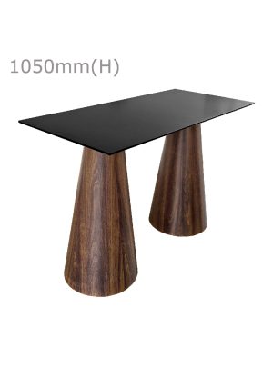 conic bar table™ & long top black bt11 lb