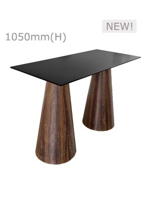 conic bar table™ & long top black bt11 lb