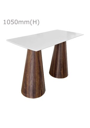 conic bar table™ & long top white bt11 lw