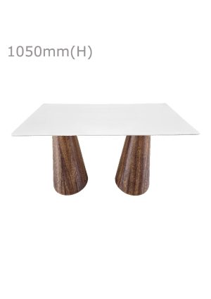 conic bar table™ & long top white bt11 lw