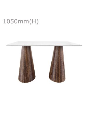 conic bar table™ & long top white bt11 lw