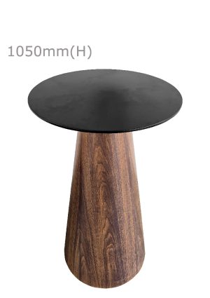 conic bar table™ & round top black bt11 rb