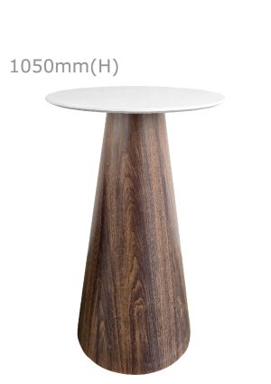 conic bar table™ & round top white bt11 rw