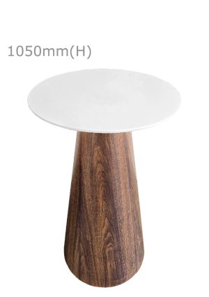 conic bar table™ & round top white bt11 rw