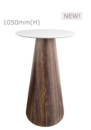 conic bar table™ & round top white bt11 rw