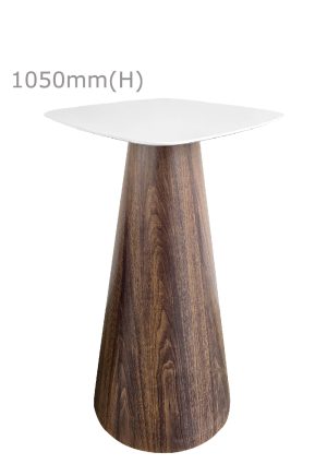 conic bar table™ & squarish top white bt11 sw