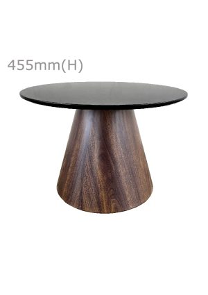 conic coffee table™ round top black ct28 rb