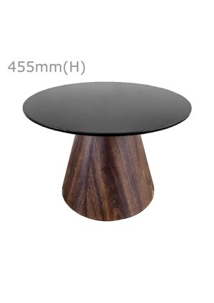 conic coffee table™ round top black ct28 rb