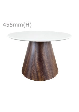 conic coffee table™ round top white ct28 rw