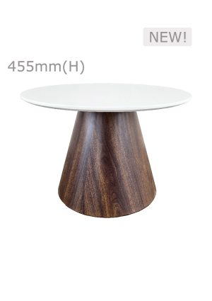 conic coffee table™ round top white ct28 rw