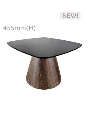 conic coffee table™ squarish top black ct28 sb