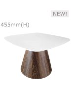 CONIC COFFEE TABLE™ - SQUARISH TOP - WHITE (CT28 - SW)