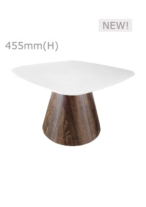 conic coffee table™ squarish top white ct28 sw