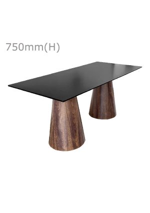 conic meeting table™ & long top black tb2 lb