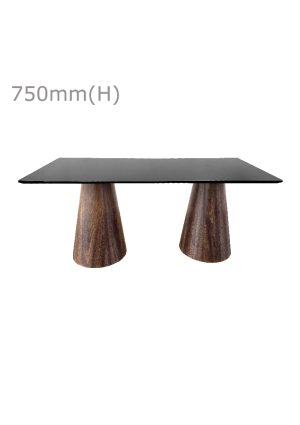 conic meeting table™ & long top black tb2 lb