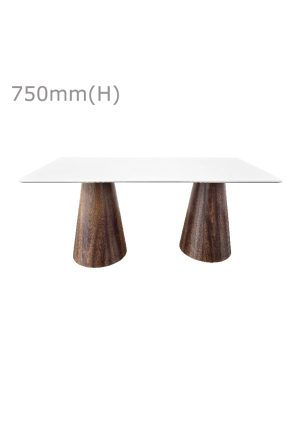 conic meeting table™ & long top white tb2 lw