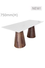 CONIC MEETING TABLE™ & LONG TOP - WHITE (TB2 - LW)