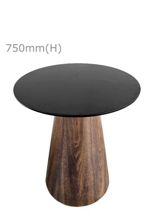 conic meeting table™ round top black tb2 rb