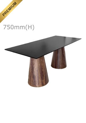 CONIC™ MEETING TABLE - LONG TOP - BLACK (TB2 - LB)_PREMIUM