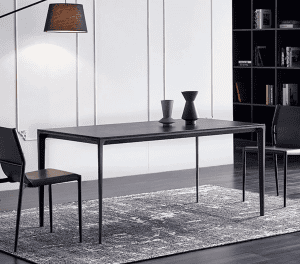 modern sintered stone dining table long island black