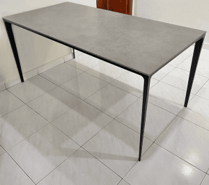 modern sintered stone dining table long island black