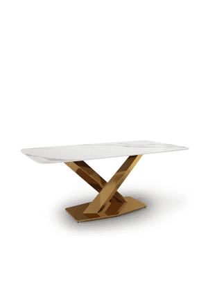 modern sintered stone dining table stratos gold