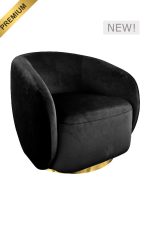 ODIN LOUNGE SOFA - SINGLE SEATER BLACK (SF7 - SB)_PREMIUM