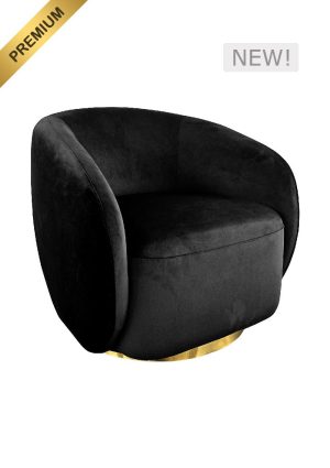 ODIN LOUNGE SOFA - SINGLE SEATER BLACK (SF7 - SB)_PREMIUM