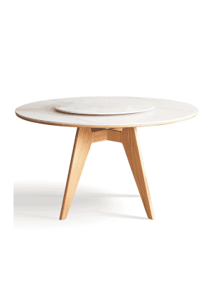 scandinavian sintered stone round dining table belly