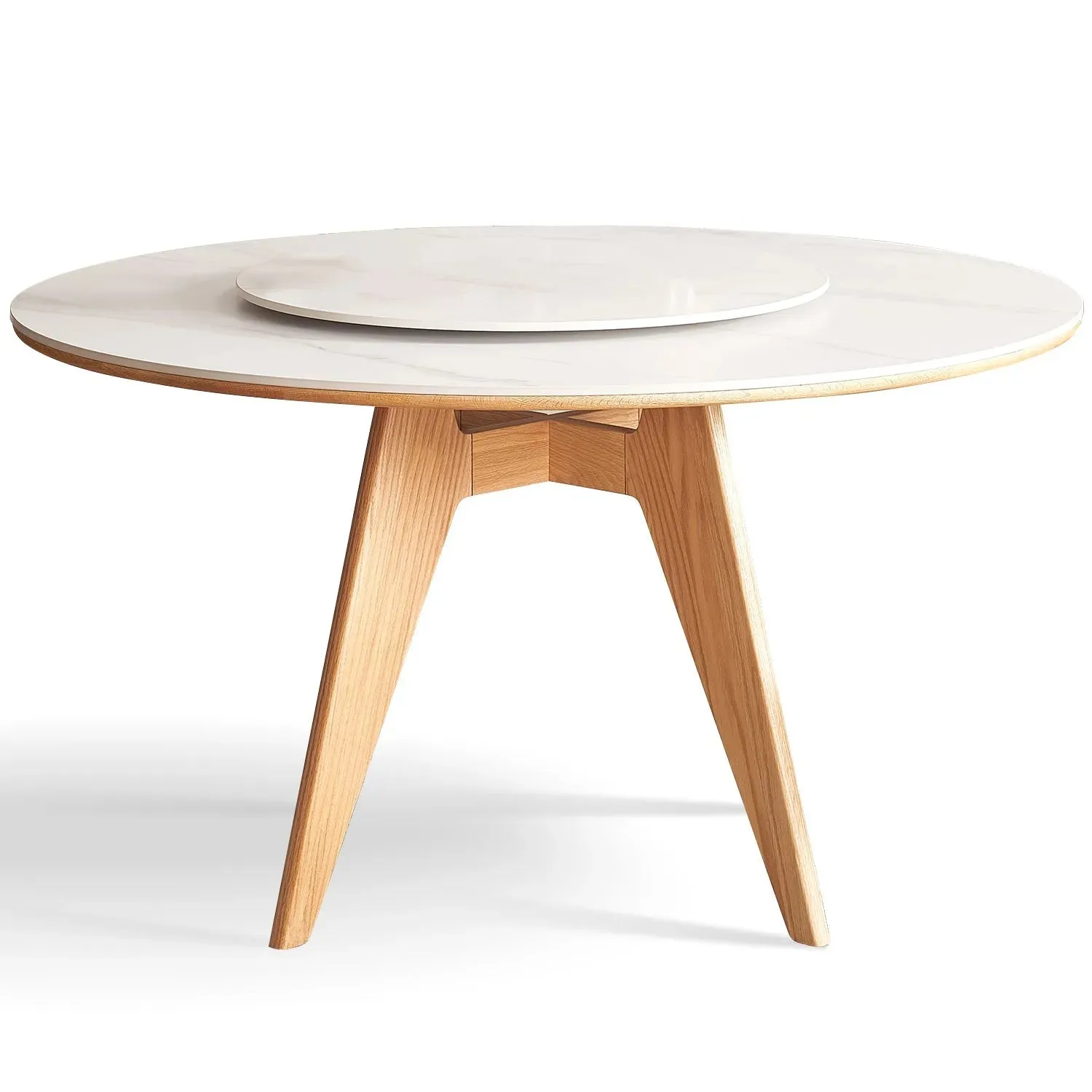 scandinavian sintered stone round dining table belly