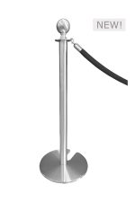 CLASSIC SILVER POLE WITH BLACK ROPE (AC7 - CSB)