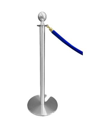 CLASSIC SILVER POLE WITH BLUE ROPE (AC7 - CSBL)