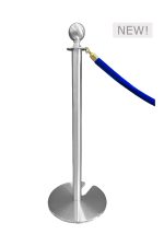 CLASSIC SILVER POLE WITH BLUE ROPE (AC7 - CSBL)