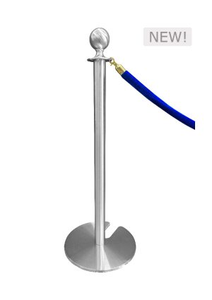 CLASSIC SILVER POLE WITH BLUE ROPE (AC7 - CSBL)