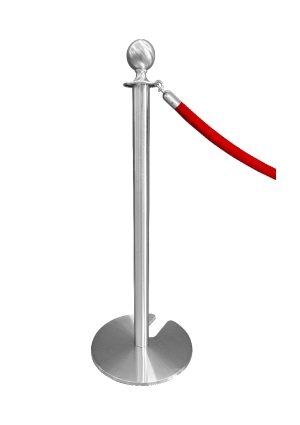 CLASSIC SILVER POLE WITH RED ROPE (AC7 - CSR)